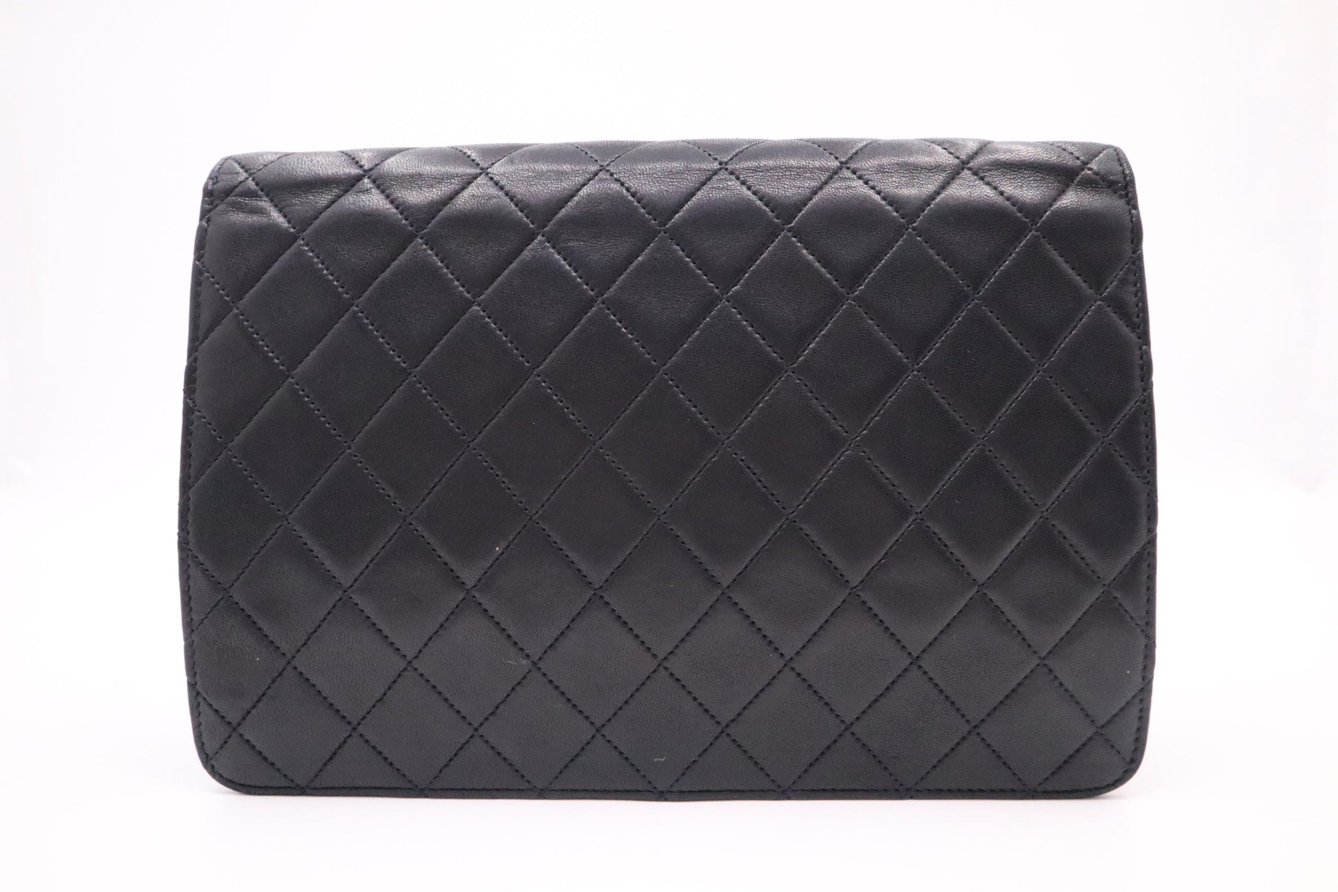 Chanel Single Flap MattelassÃ© Black Leather Handbag
