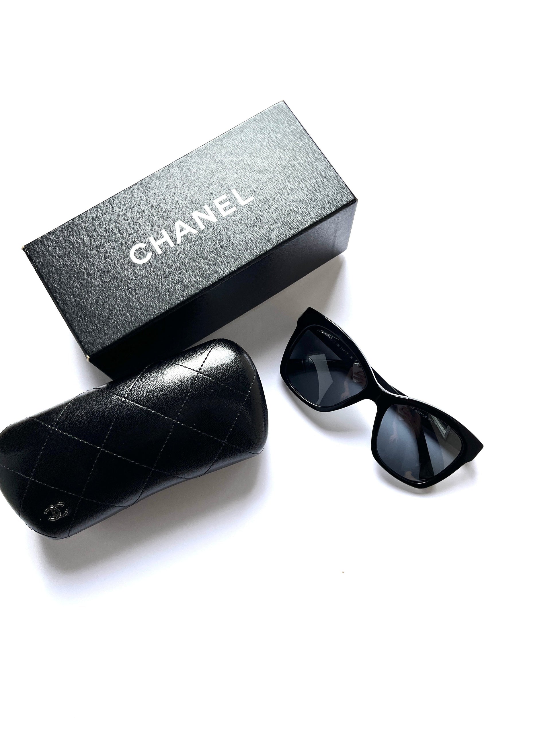 Chanel Boy Acetate Cc Butterfly Signature Black Sunglasses Bag