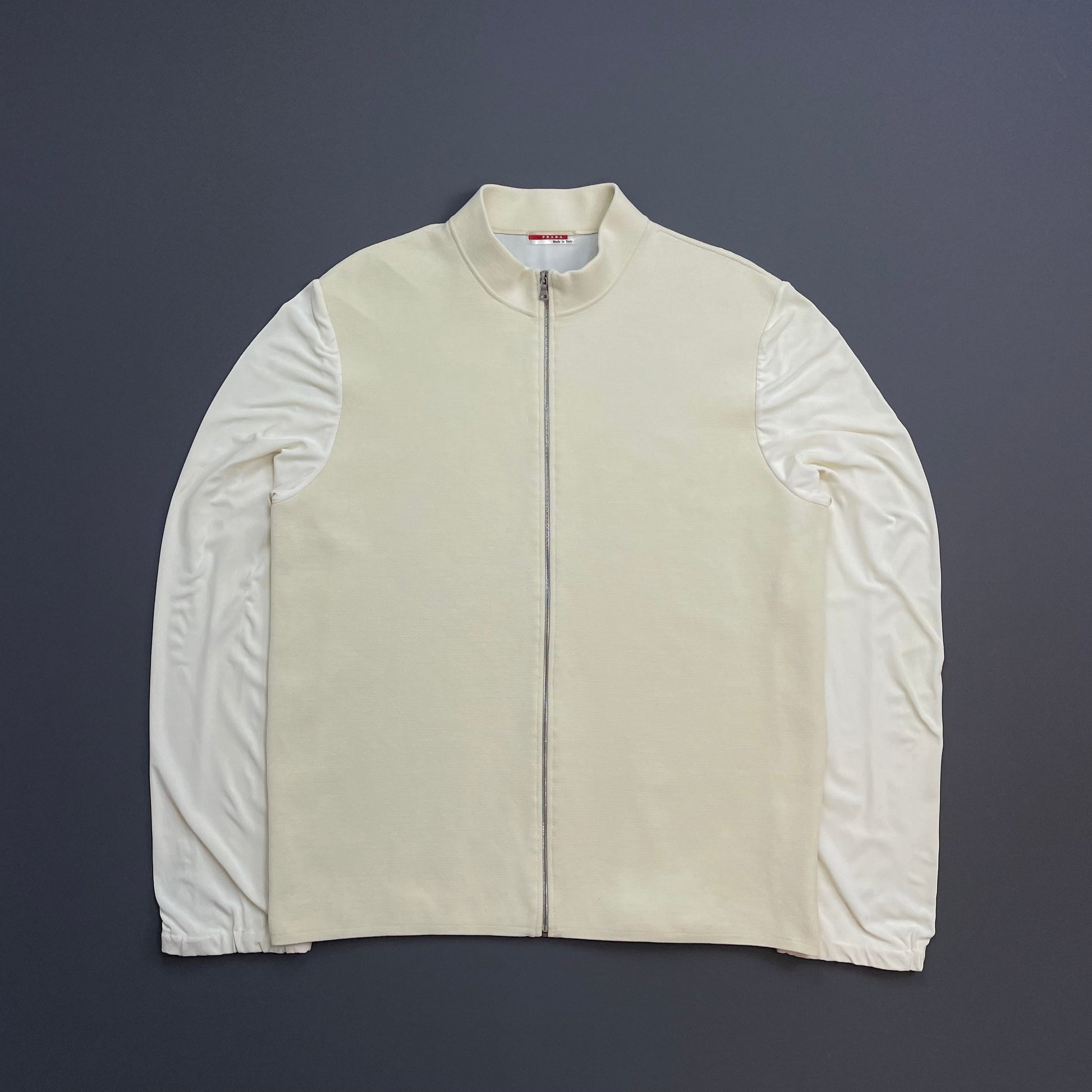 Prada Handbag Sport & Lightweight -Through Panelled Jacket Nylon White Cream