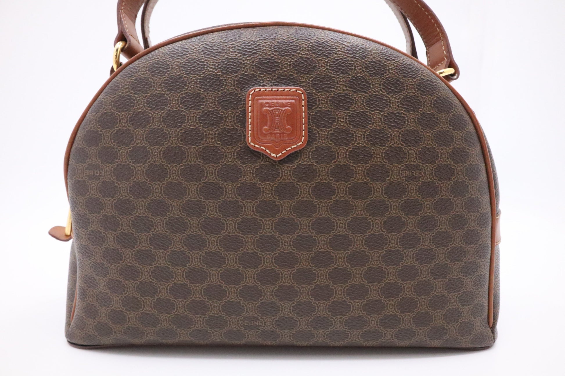 Celine Hand Bag In Macadam Canvas Travel Bag