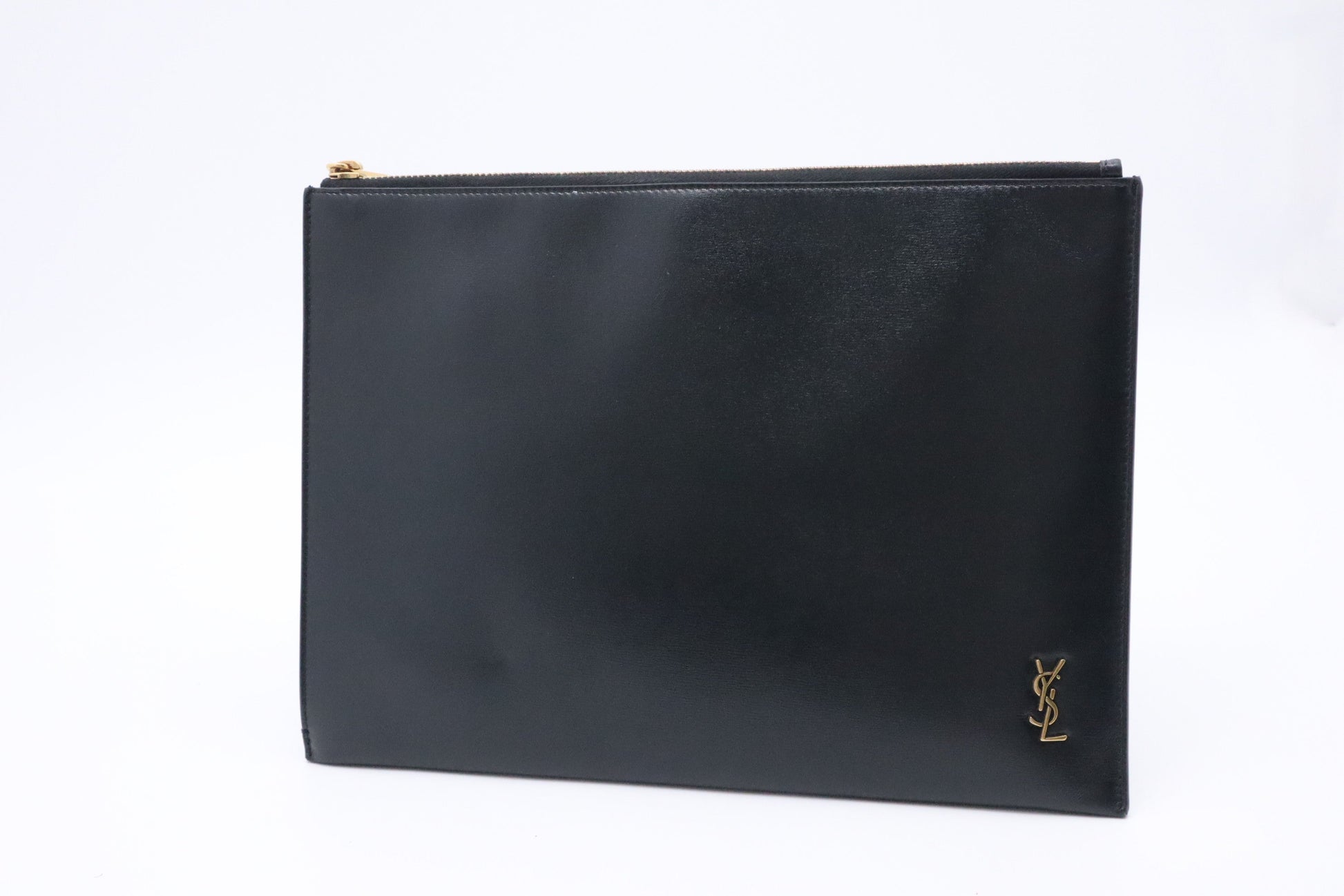 YSL Saint Laurent Clutch In Leather Black Clutch Bag Black Leather 6