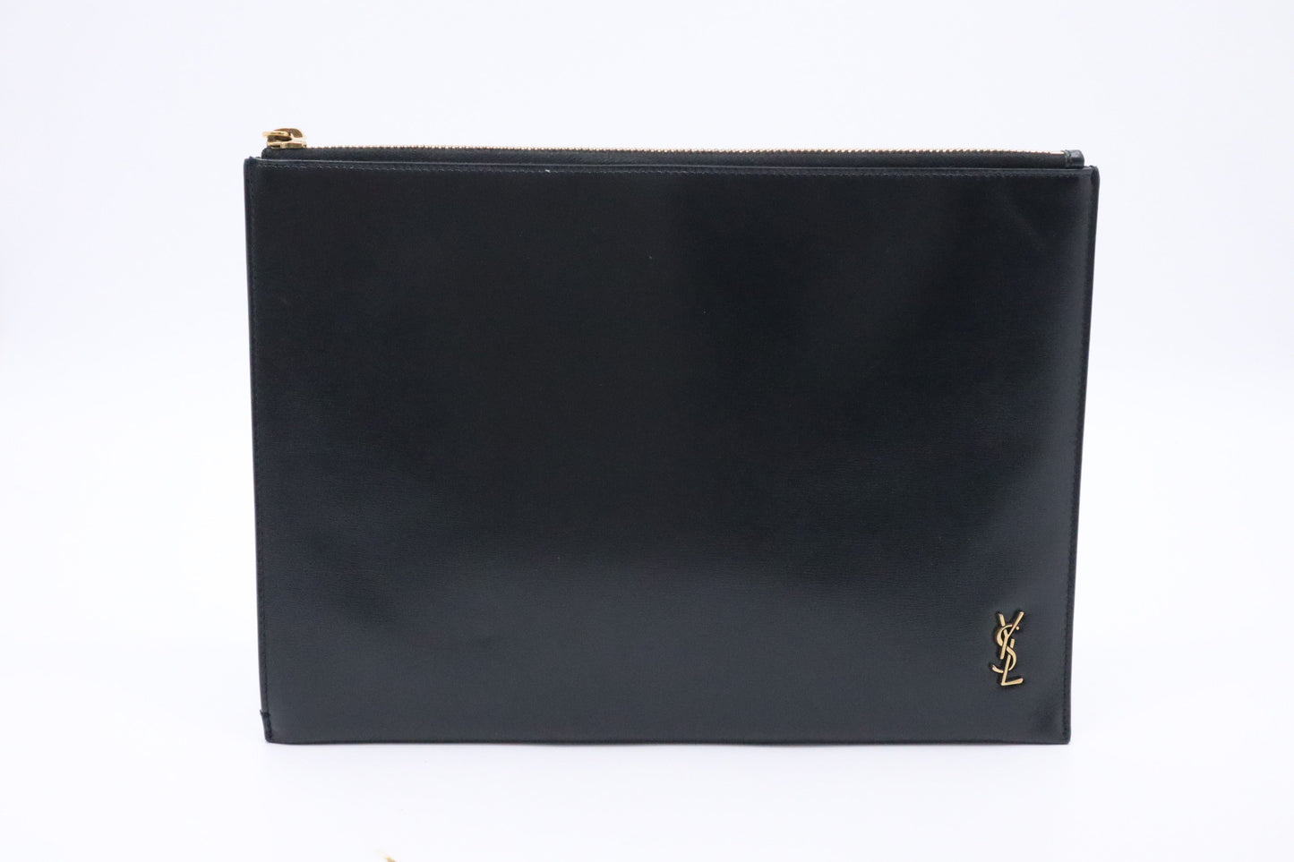 YSL Saint Laurent Clutch In Leather Black Clutch Bag Black Leather 6