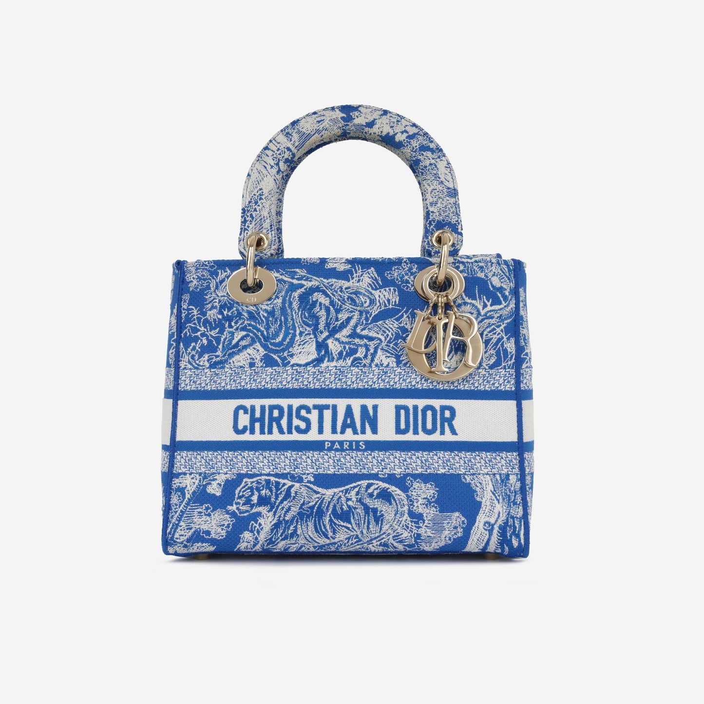 Dior Christian Lady Lite Tote Bag Medium Soleil Embroidery Cghw