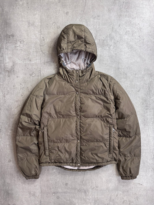 Prada Handbag Sport 'Ice Skater' Khaki Puffer Jacket Quilted Small