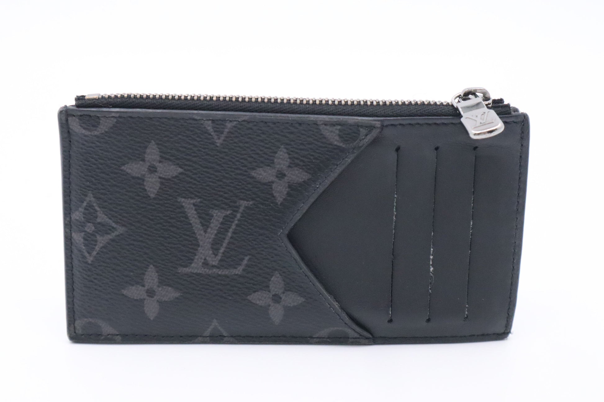 Louis Vuitton Vroom Trunk Card Holder Eclipse Monogram Canvas Wallet Case