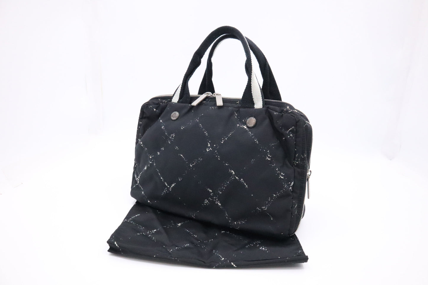 Chanel Line Nylon Black Travel Bag