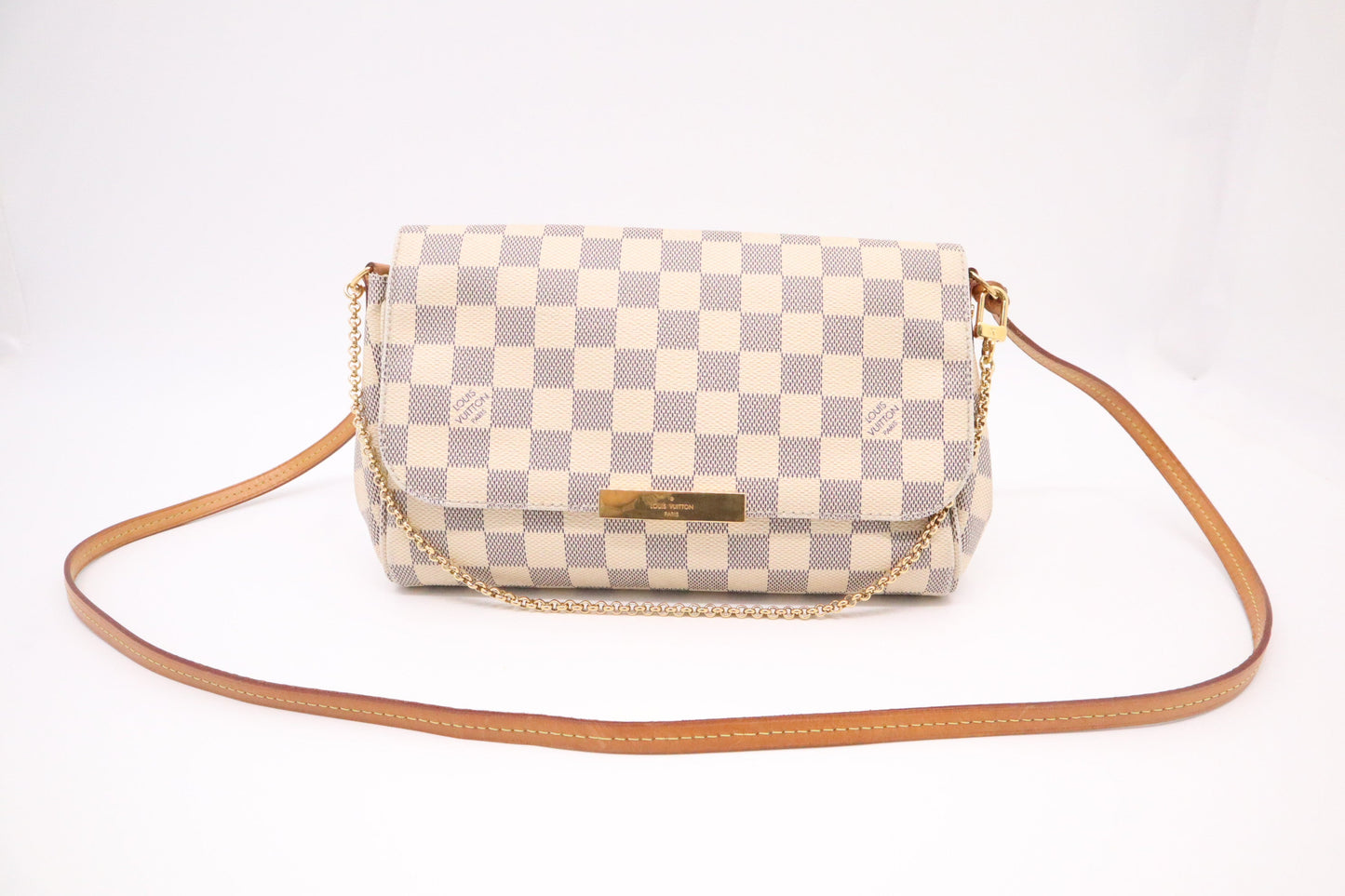Louis Vuitton Favorite MM Azur Damier Canvas Handbag