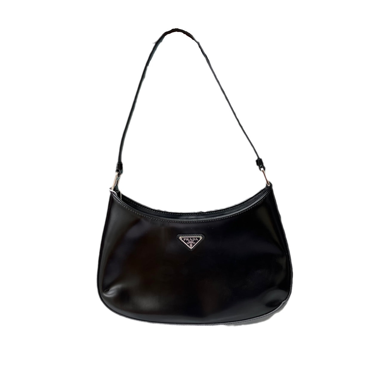 Prada Cleo Shoulder Bag Leather Black