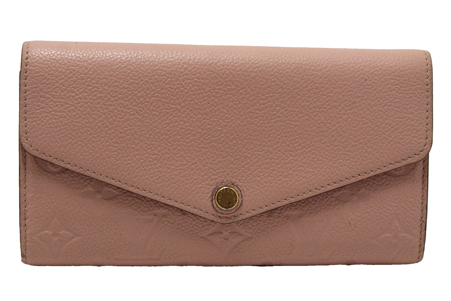 Louis Vuitton Pink Monogram Empreinte Leather Sarah Wallet