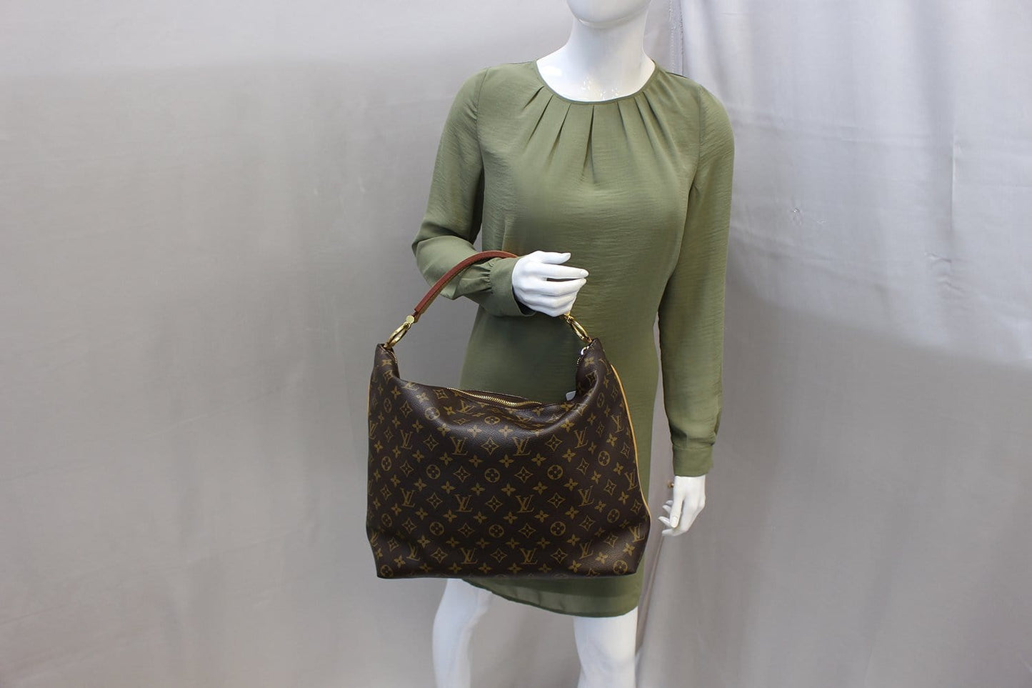 Louis Sully Mm Shoulder Bag Canvas Monogram