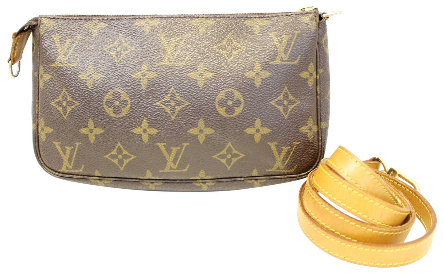 Louis Pouch Pochette Accessoires Long Strap Shoulder Canvas Monogram Shoulder Bag