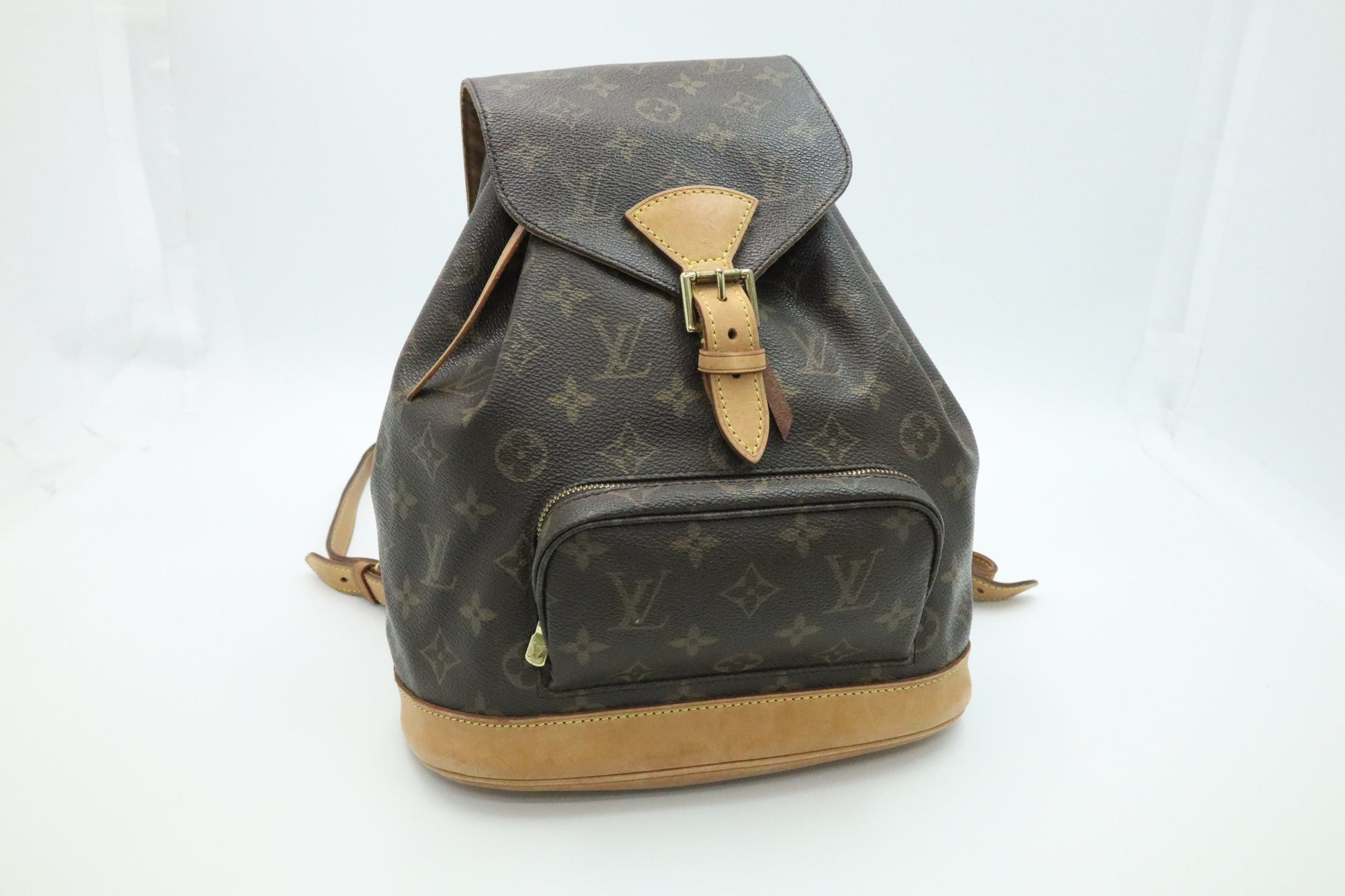 Louis Vuitton Montsouris MM Monogram Canvas Handbag Canvas 1