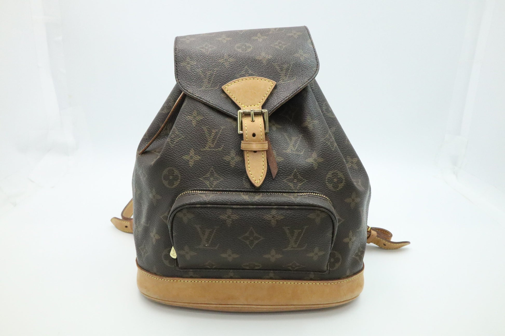 Louis Vuitton Montsouris MM Monogram Canvas Handbag Canvas 1