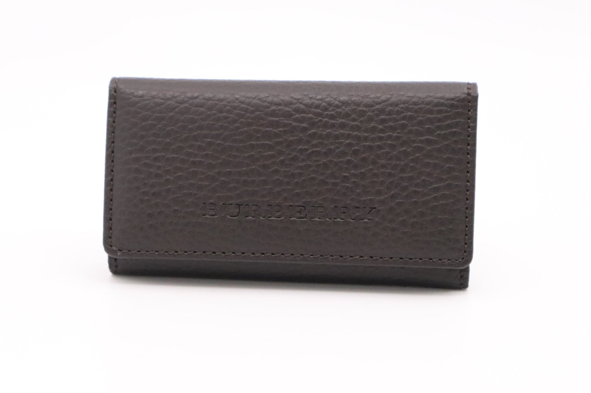 Burberry Key Case In Handbag Leather Brown Travel Bag