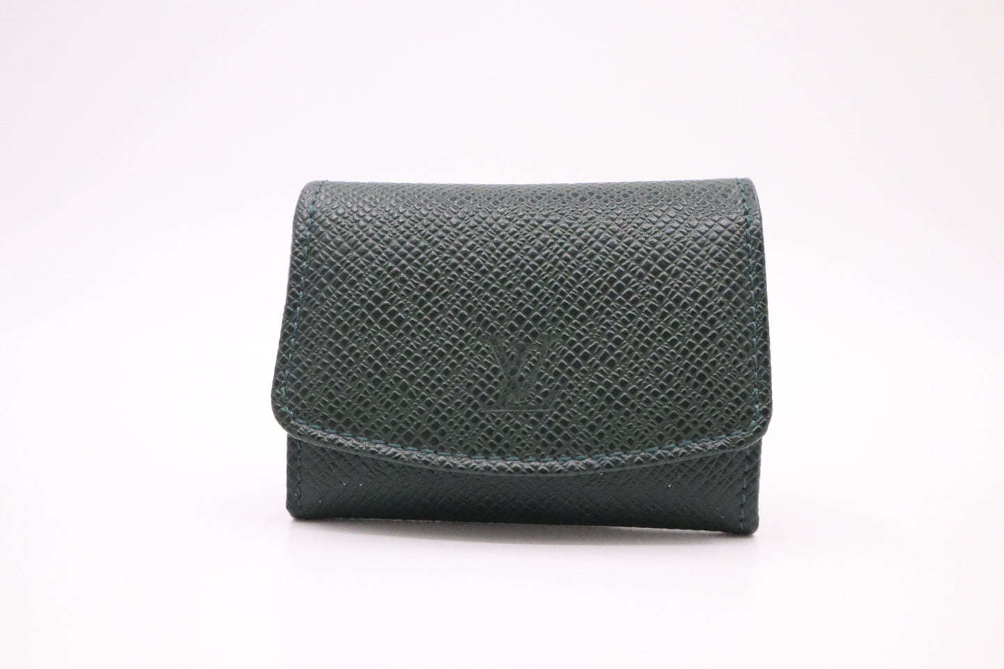 Louis Vuitton Cuff Links Taiga Leather Green Handbag
