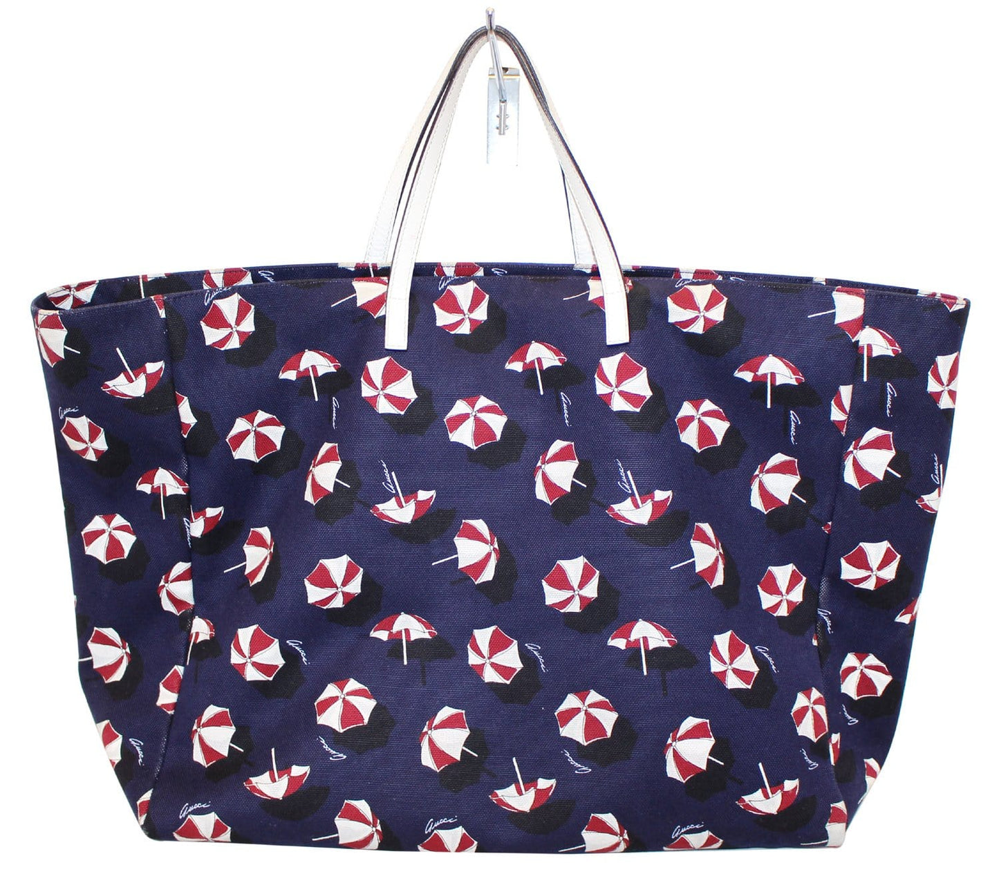 Gucci Xl Umbrella Parasol Print Carry All Purse Canvas Tote Bag