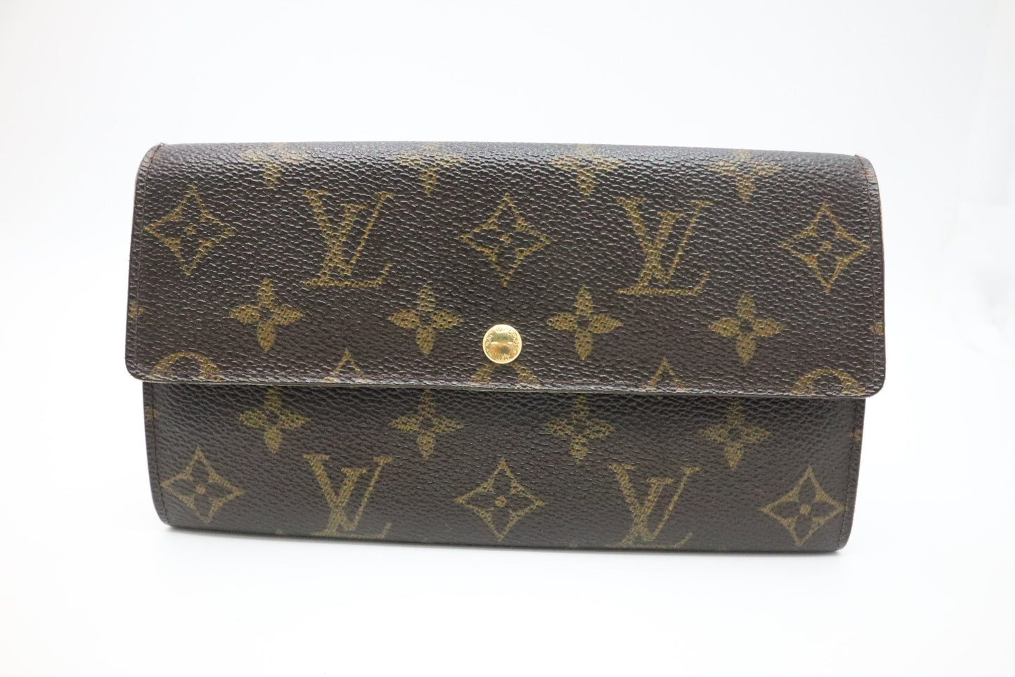 Louis Vuitton Sarah Monogram Canvas Wallet Case Canvas 4