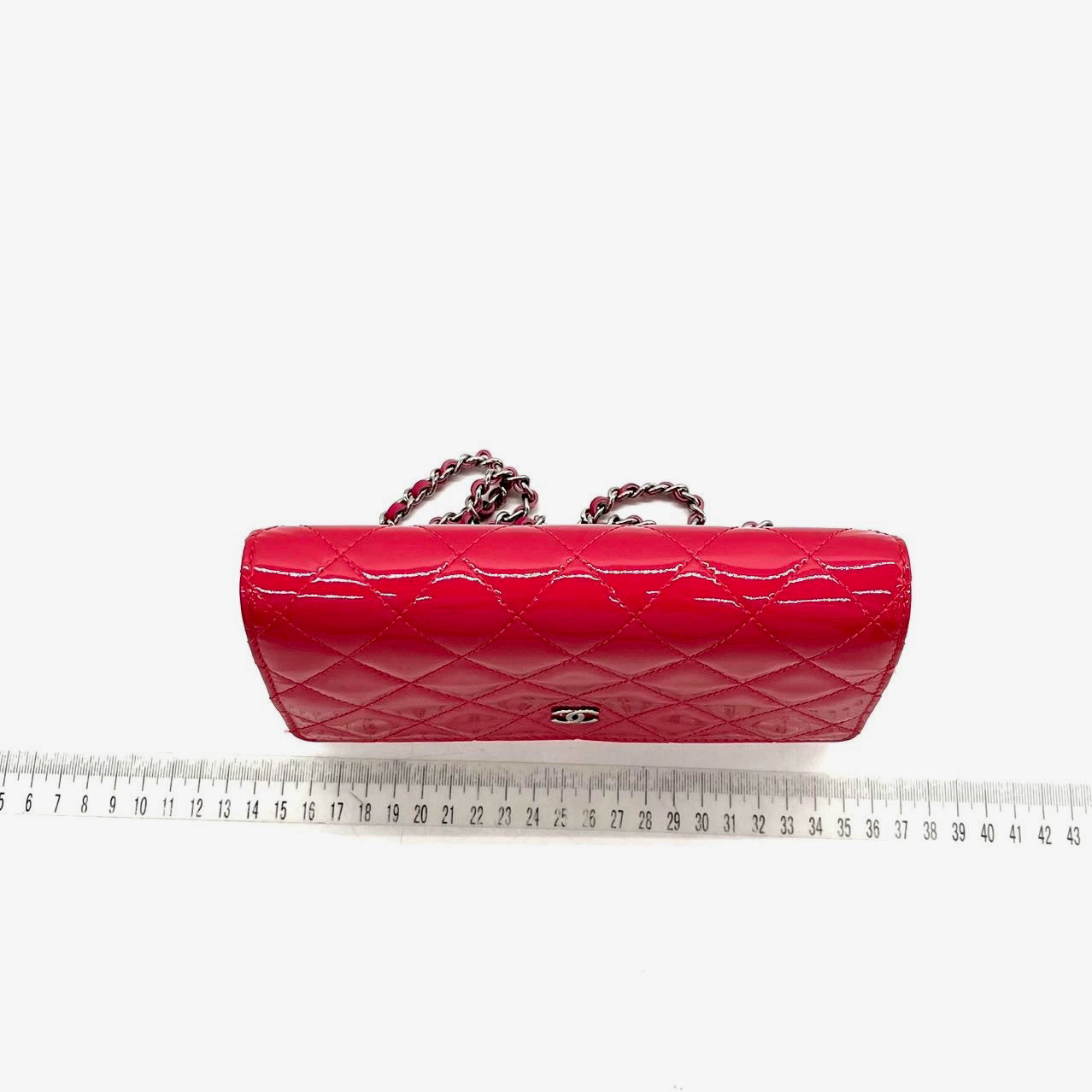 Chanel Classic WOC on Fuchsia Patent Leather Wallet Case