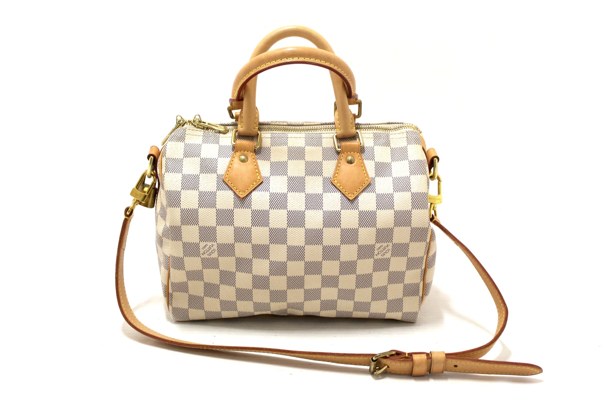 Louis Vuitton Damier Azur Canvas Speedy 25 Bandouliere Bag