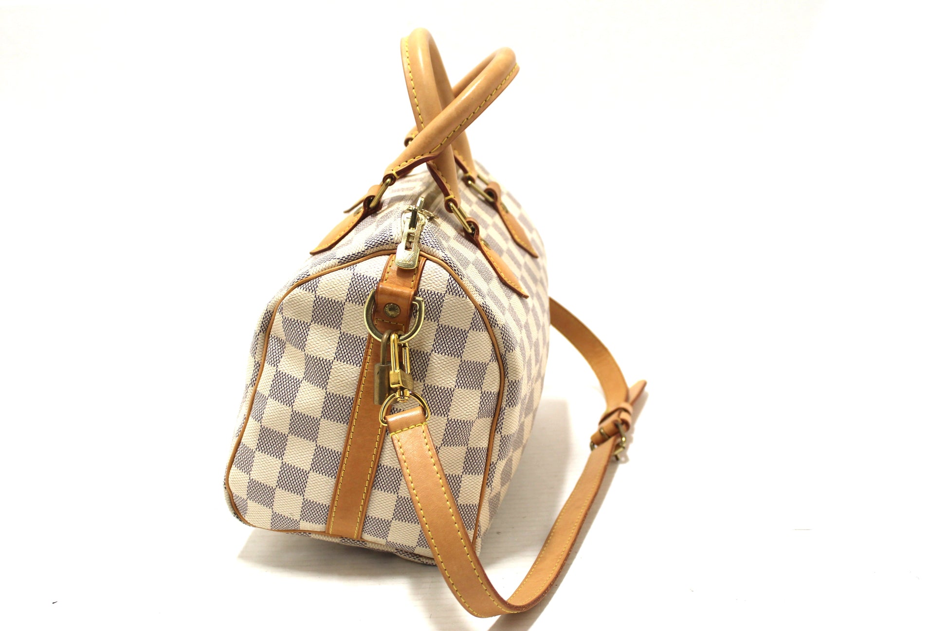 Louis Vuitton Damier Azur Canvas Speedy 25 Bandouliere Bag