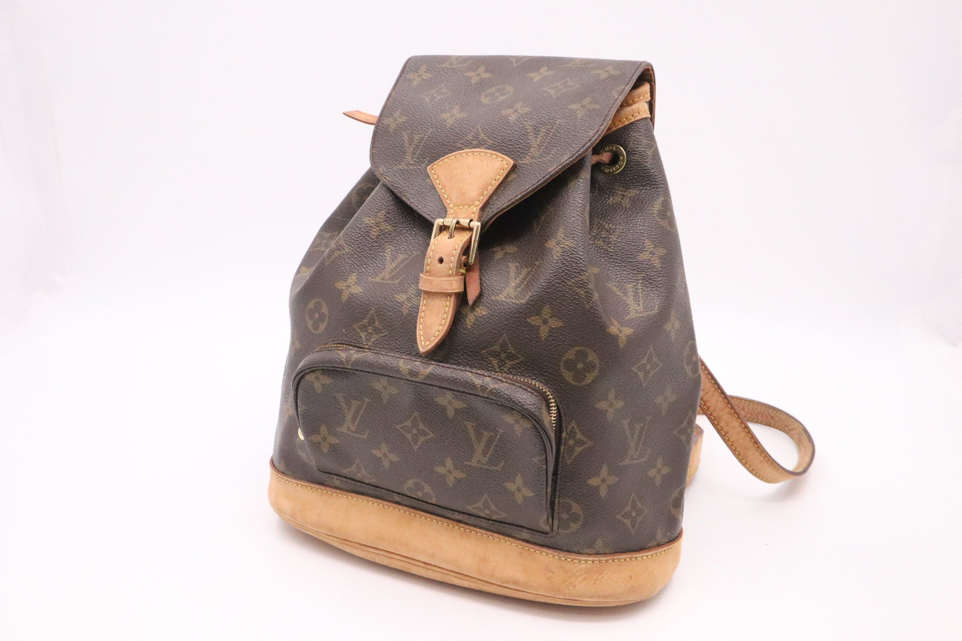 Louis Vuitton Montsouris MM Monogram Canvas Handbag Canvas 2