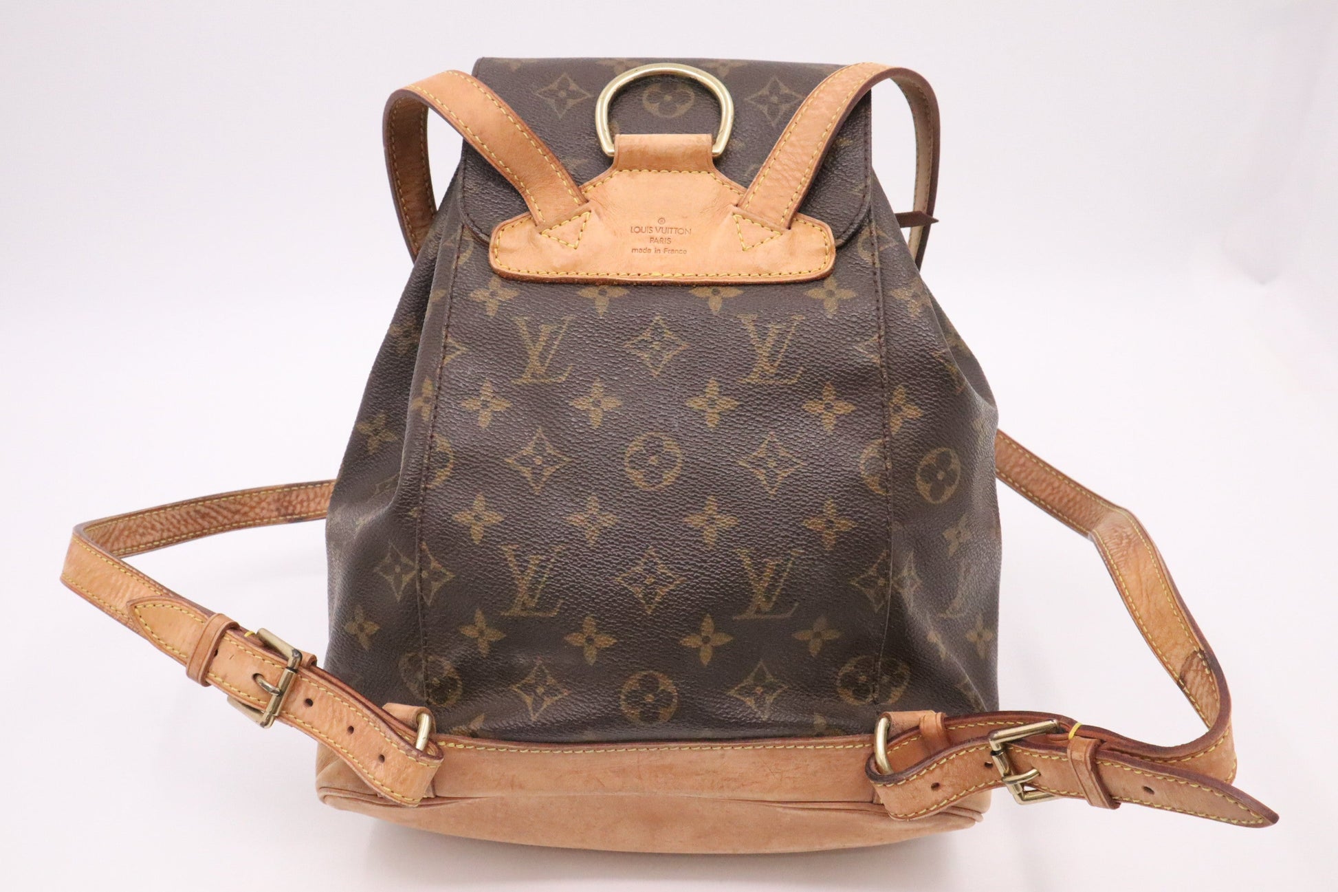 Louis Vuitton Montsouris MM Monogram Canvas Handbag Canvas 2