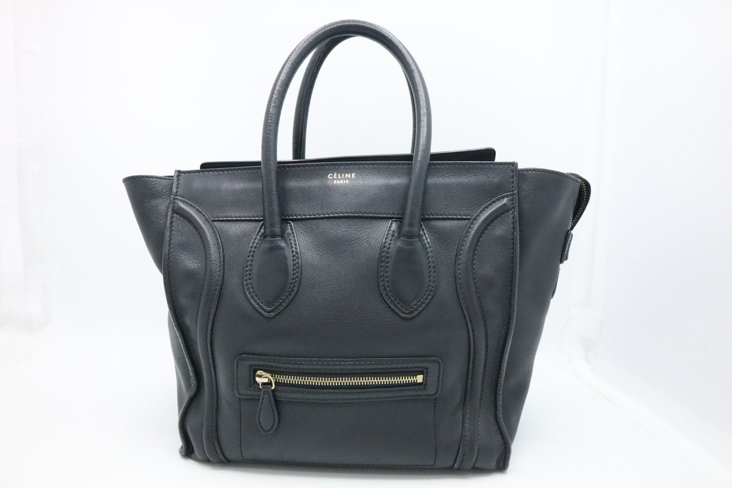 Celine Luggage In Handbag Leather Black Travel Bag