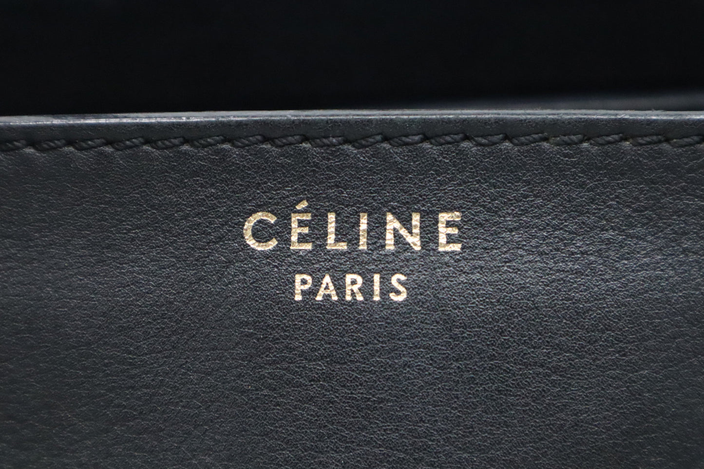 Celine Luggage In Handbag Leather Black Travel Bag