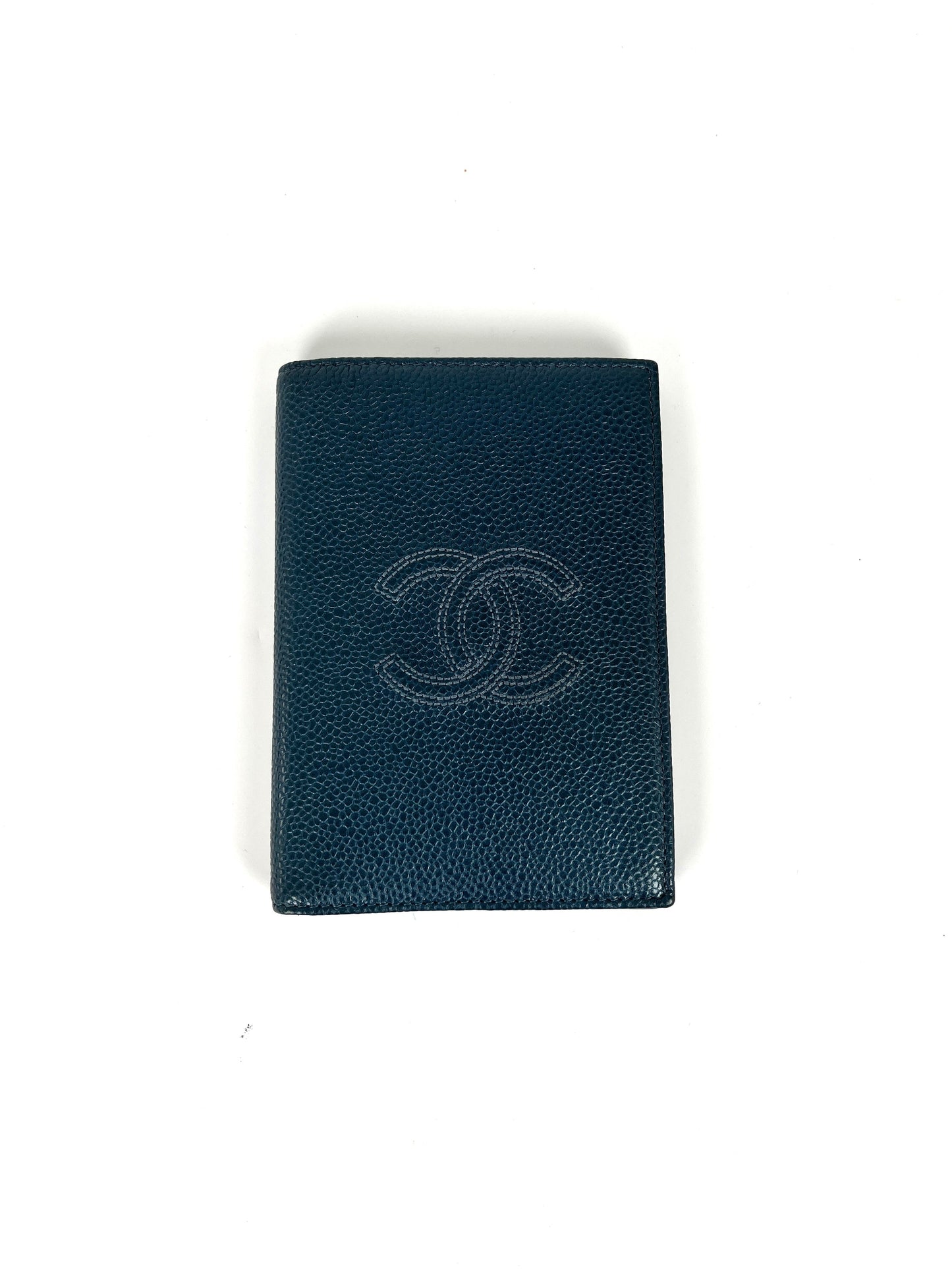 CHANEL Timeless CC 2019 Caviar Blue Passport Holder Case Cover