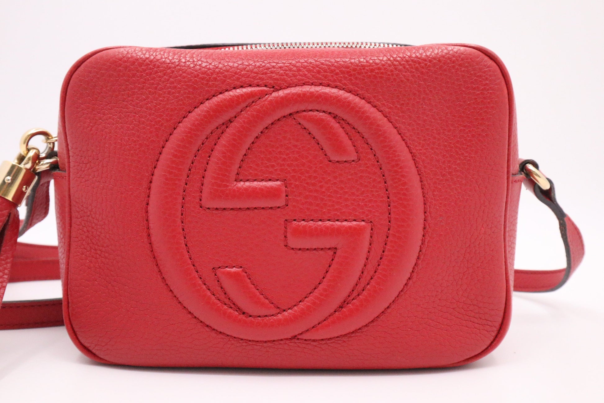 Gucci Soho Disco Leather Red Crossbody Bag