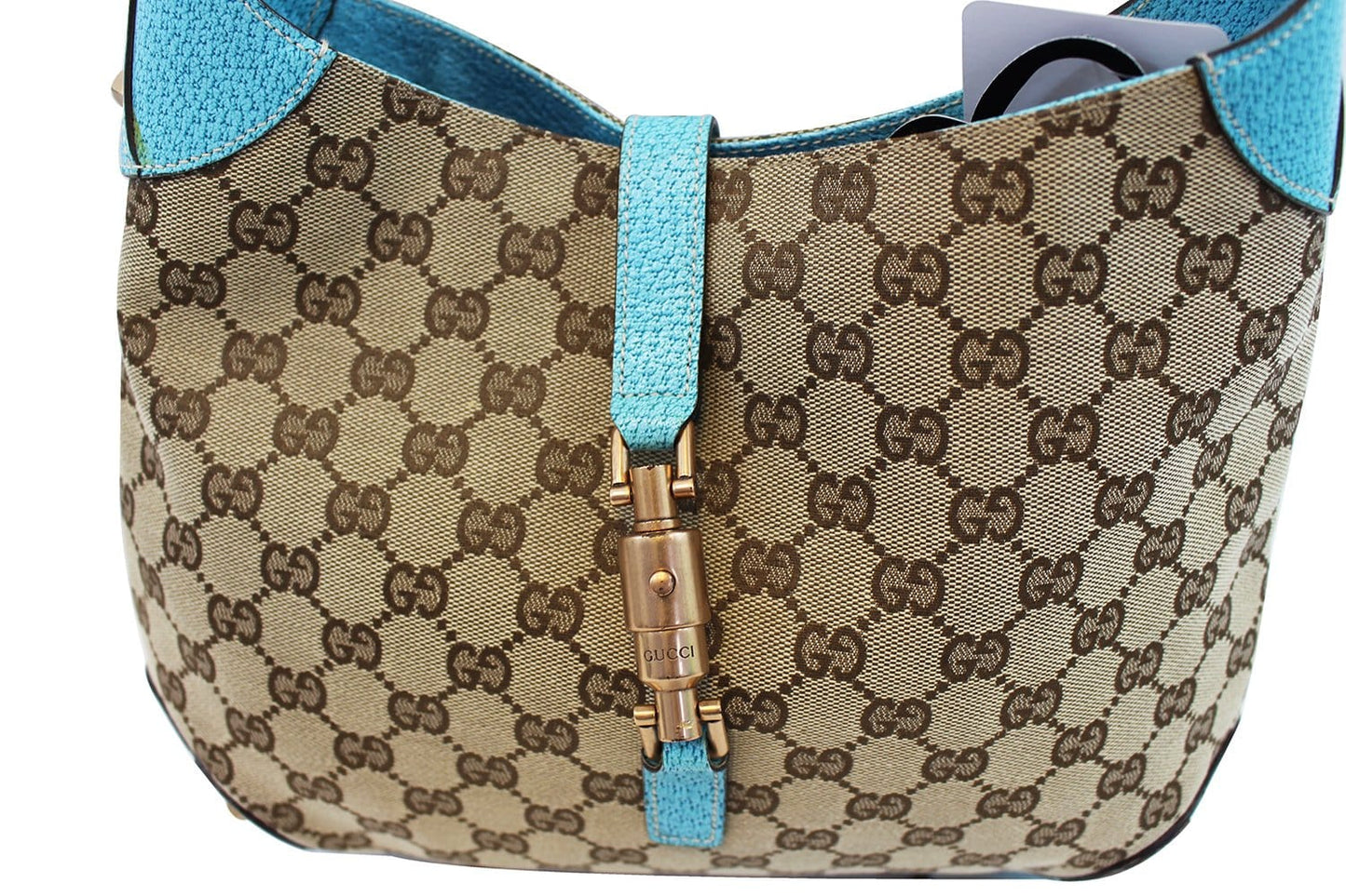 Gucci Piston Lock Jackie Hobo Bag Monogram Travel Bag