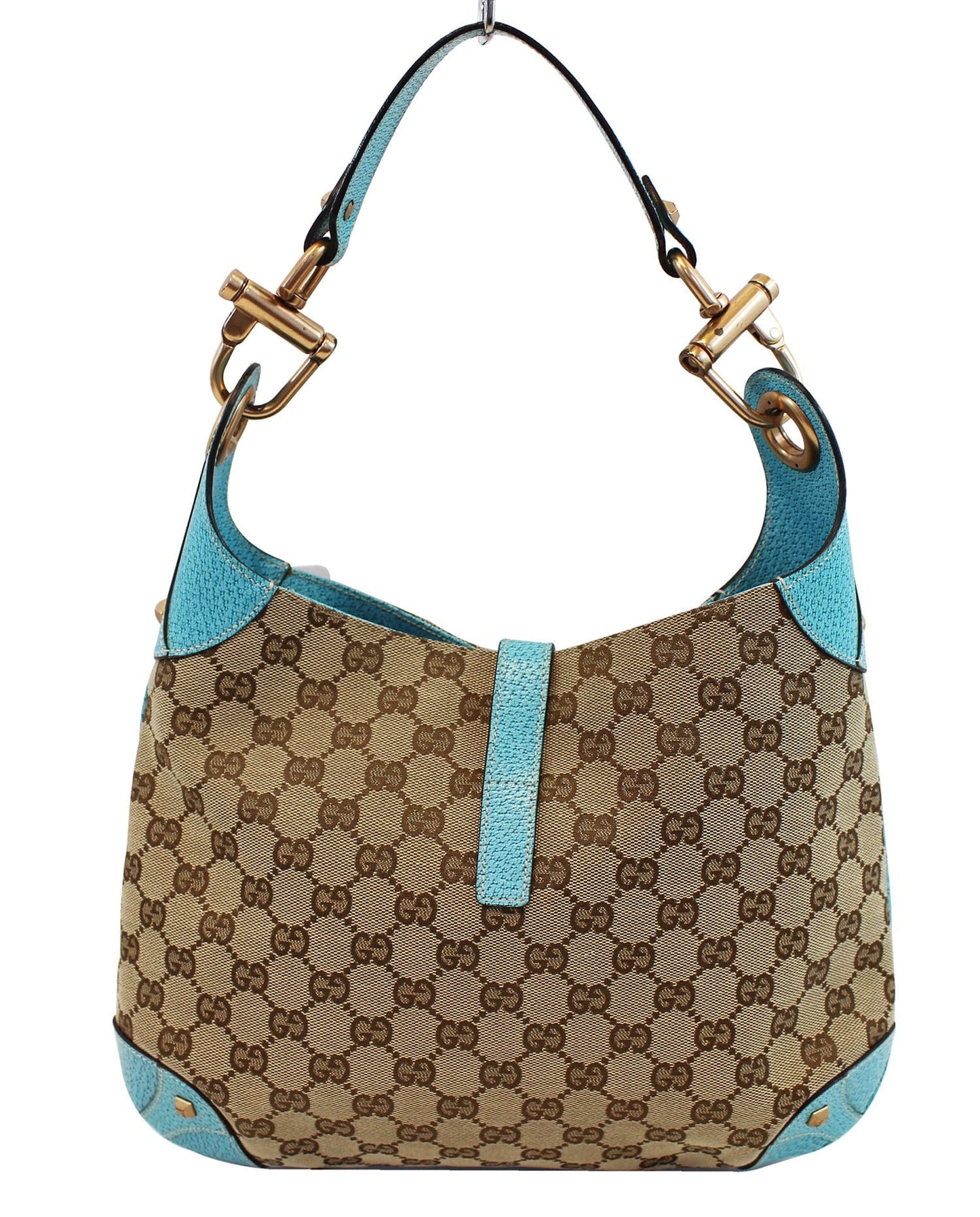 Gucci Piston Lock Jackie Hobo Bag Monogram Travel Bag