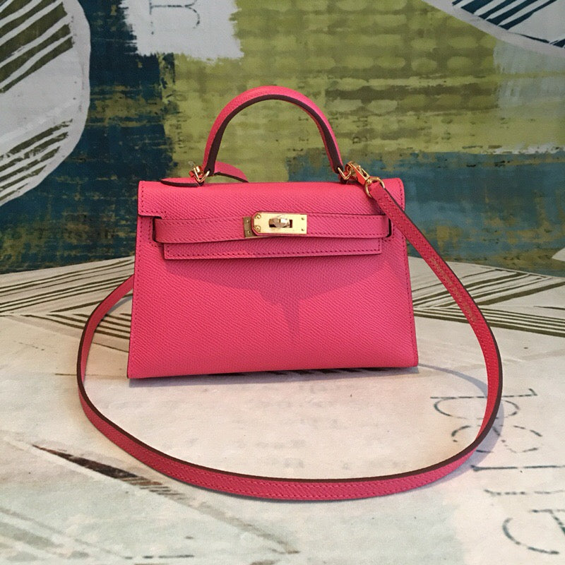 Top Quality Kelly For Women Toned Hardware Pink Gold Travel Bag 75In19Cm 9432