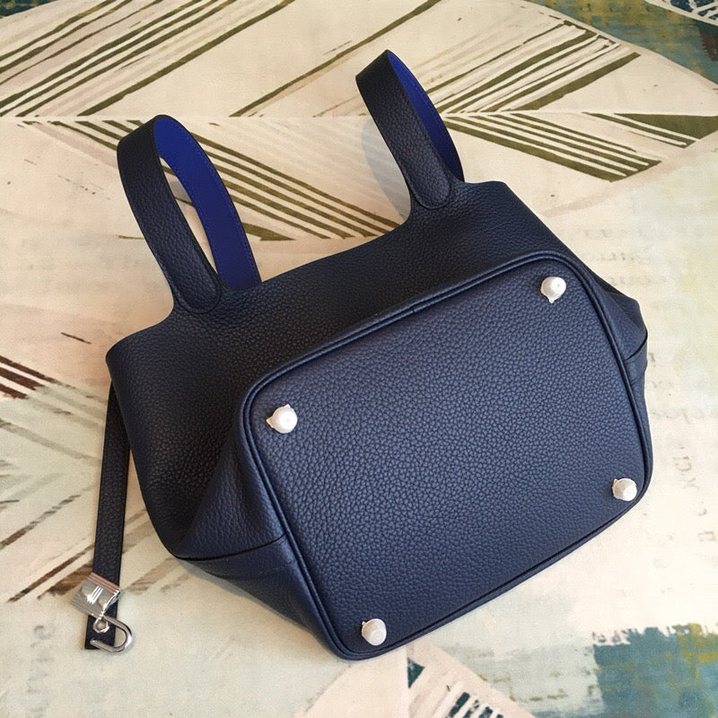 Top Quality Picotin Lock Dark Clementop Quality Blue Travel Bag