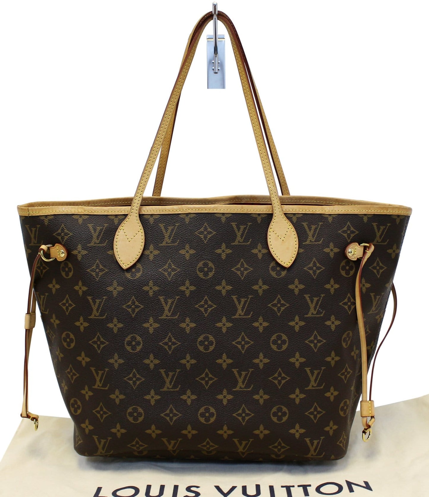 Louis Neverfull Mm Tote Bag Fuchsia Canvas Monogram Shoulder Bag