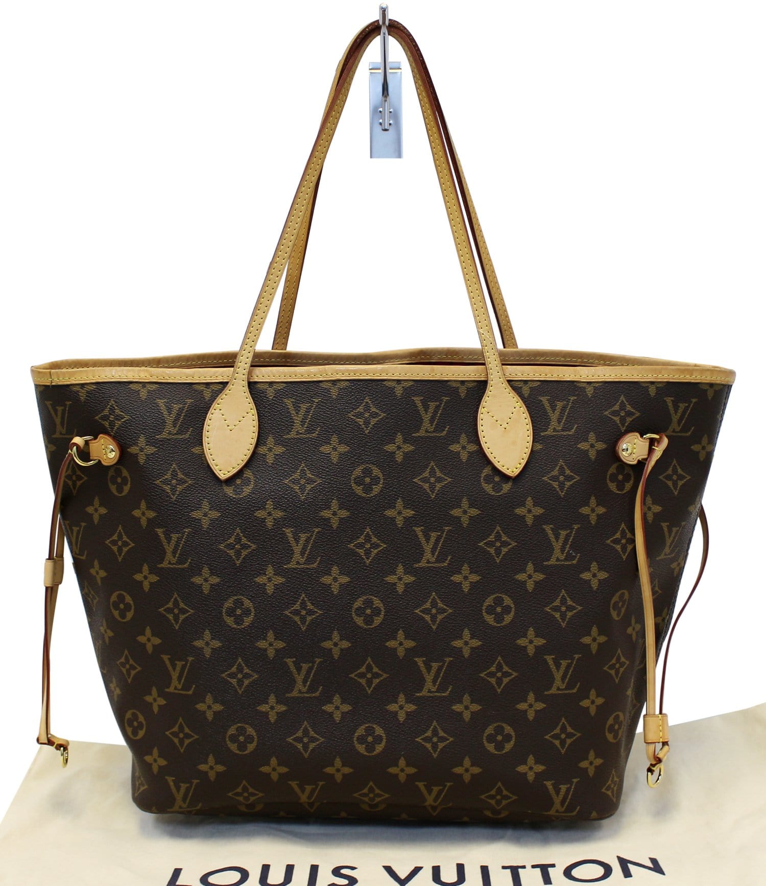 Louis Neverfull Mm Tote Bag Fuchsia Canvas Monogram Shoulder Bag