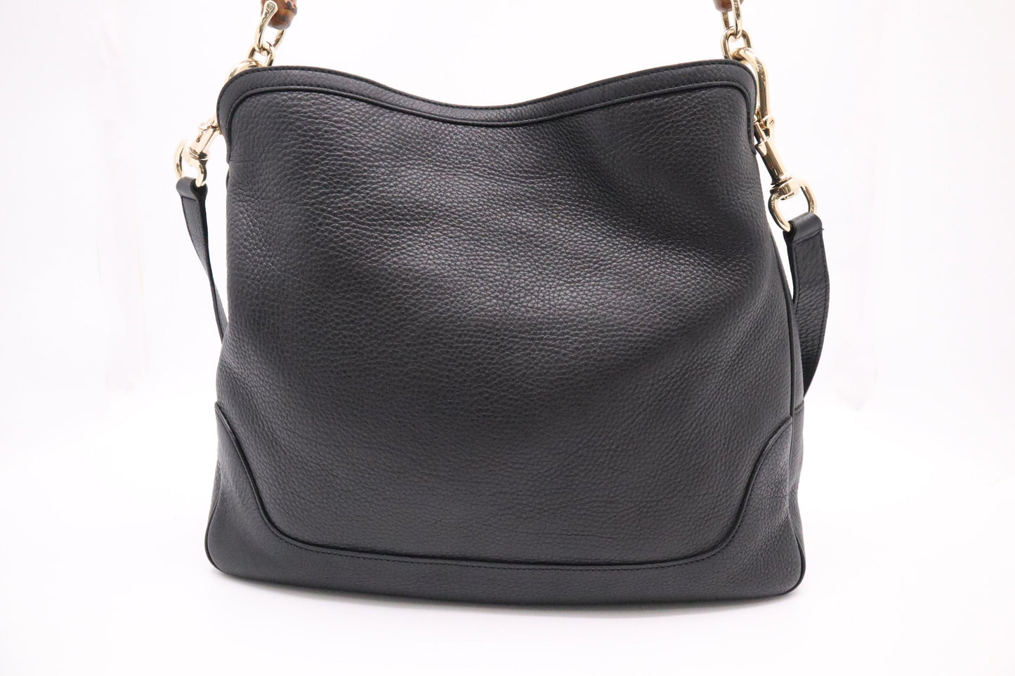 Gucci Bamboo 2-Way Leather Black Tote Bag