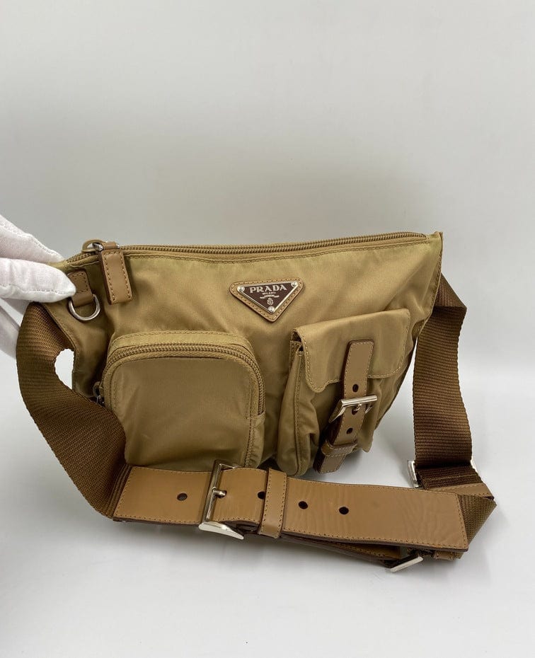 Prada Crossbody Bag Nylon Beige