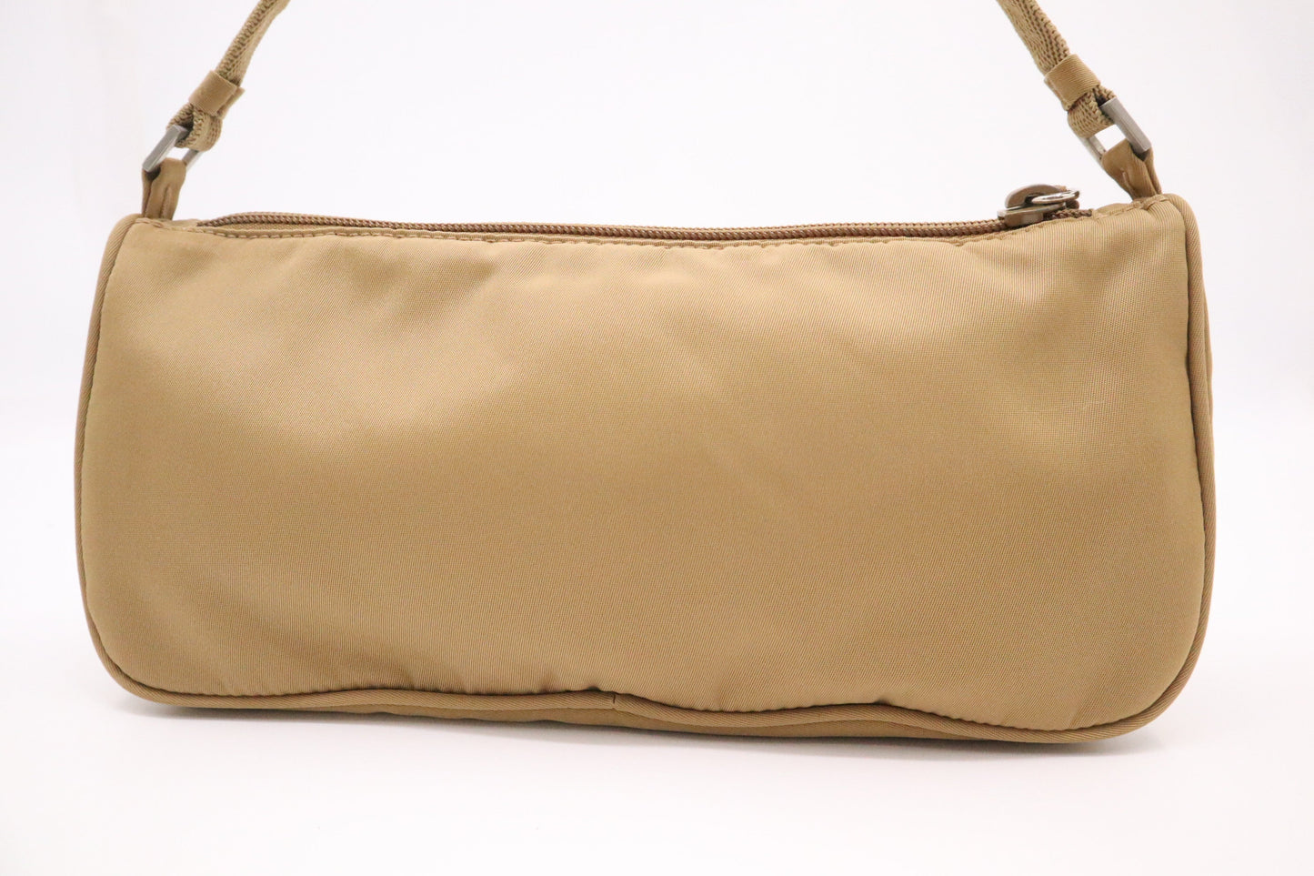 Prada Handbag In Nylon Beige Travel Bag