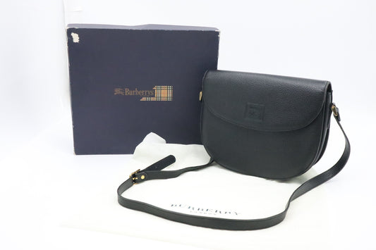 Burberry Crossbody In Leather Black Crossbody Bag