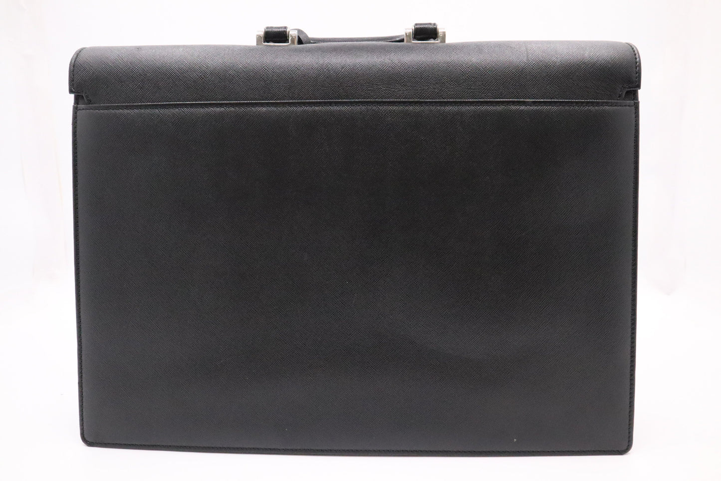 Burberry Briefcase In Handbag Leather Black Travel Bag