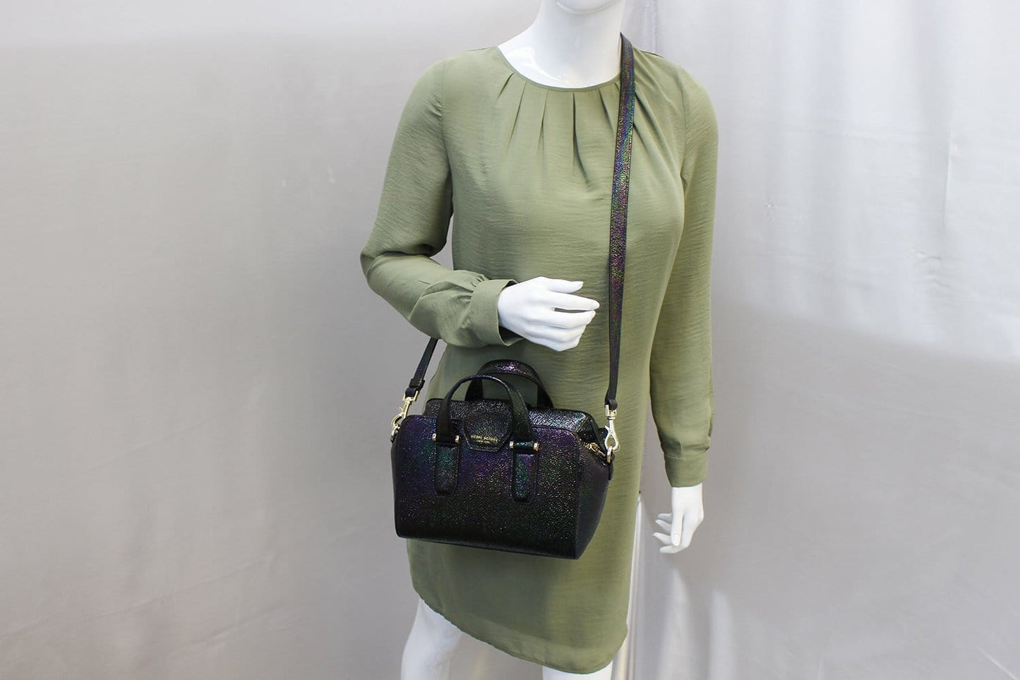 Henri Houston Petrol Satchel Shoulder Bag Mini