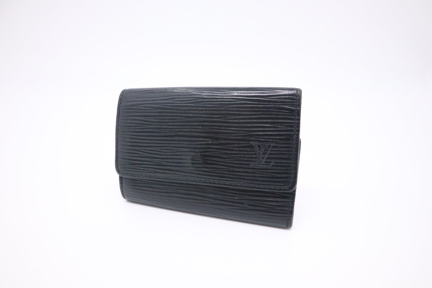 Louis Vuitton 6 Epi Leather Black Key Case Wallet Case