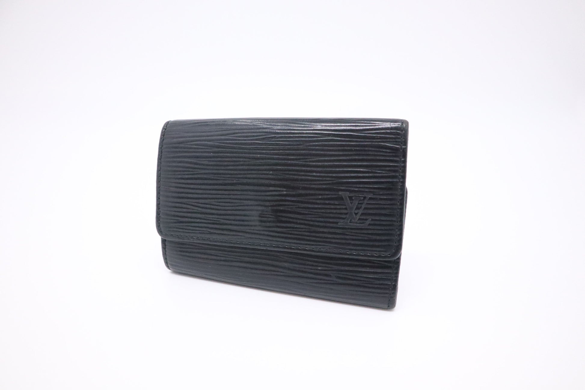 Louis Vuitton 6 Epi Leather Black Key Case Wallet Case