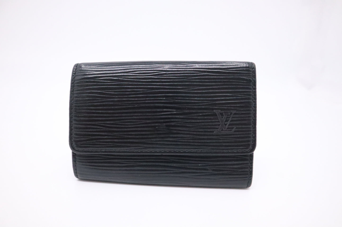 Louis Vuitton 6 Epi Leather Black Key Case Wallet Case