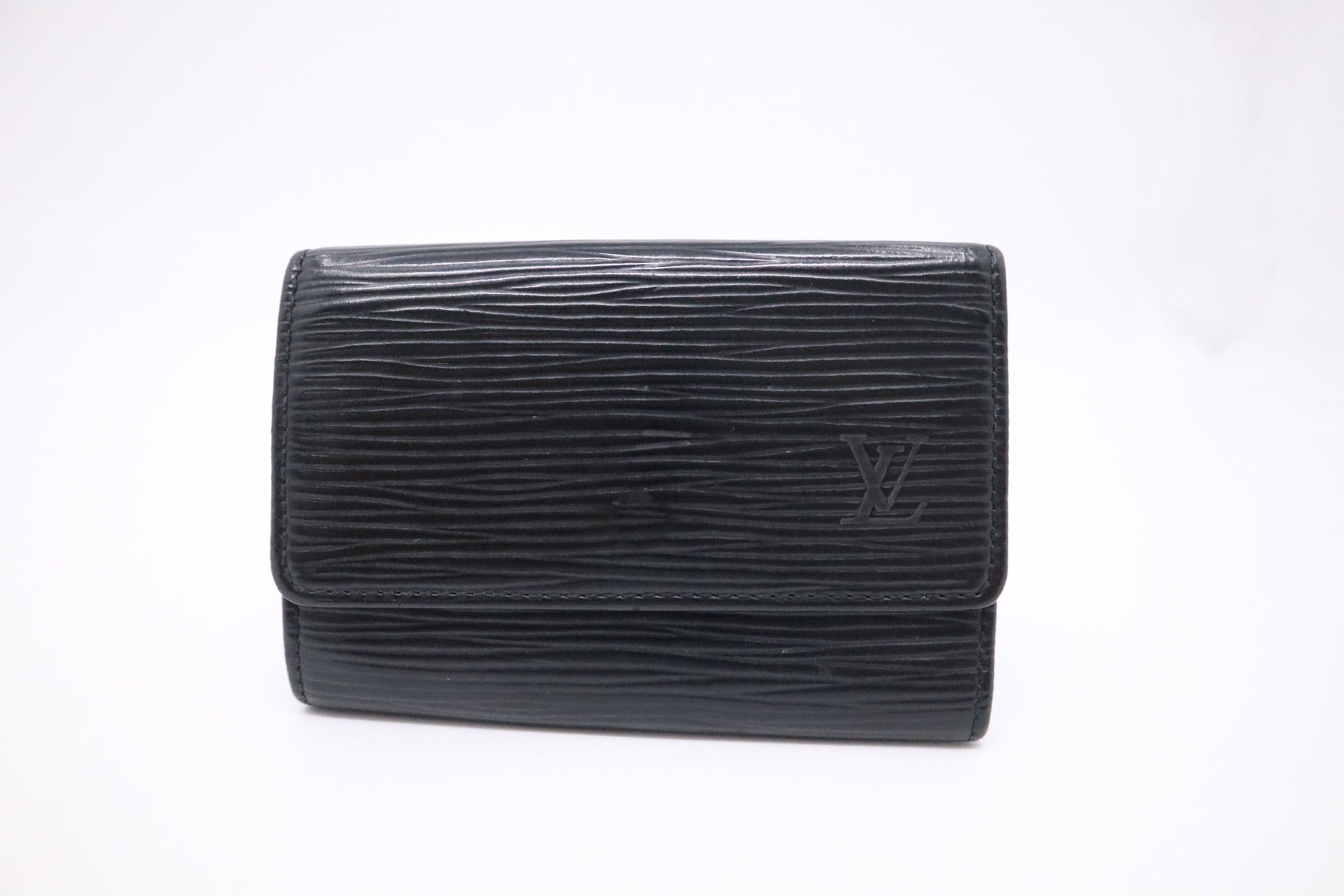 Louis Vuitton 6 Epi Leather Black Key Case Wallet Case