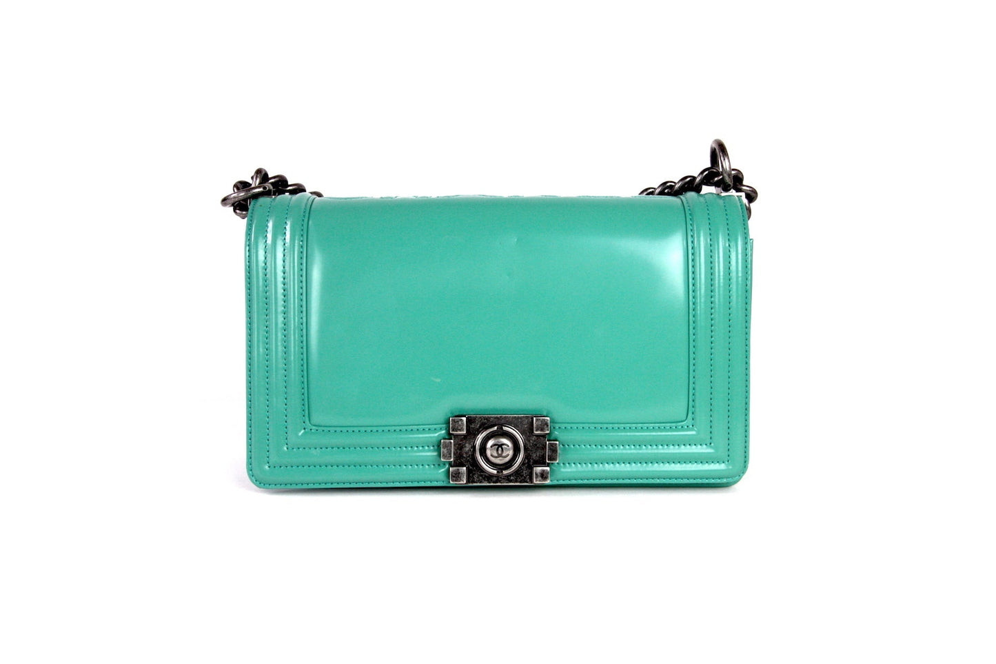 Chanel Medium Boy Green Bag