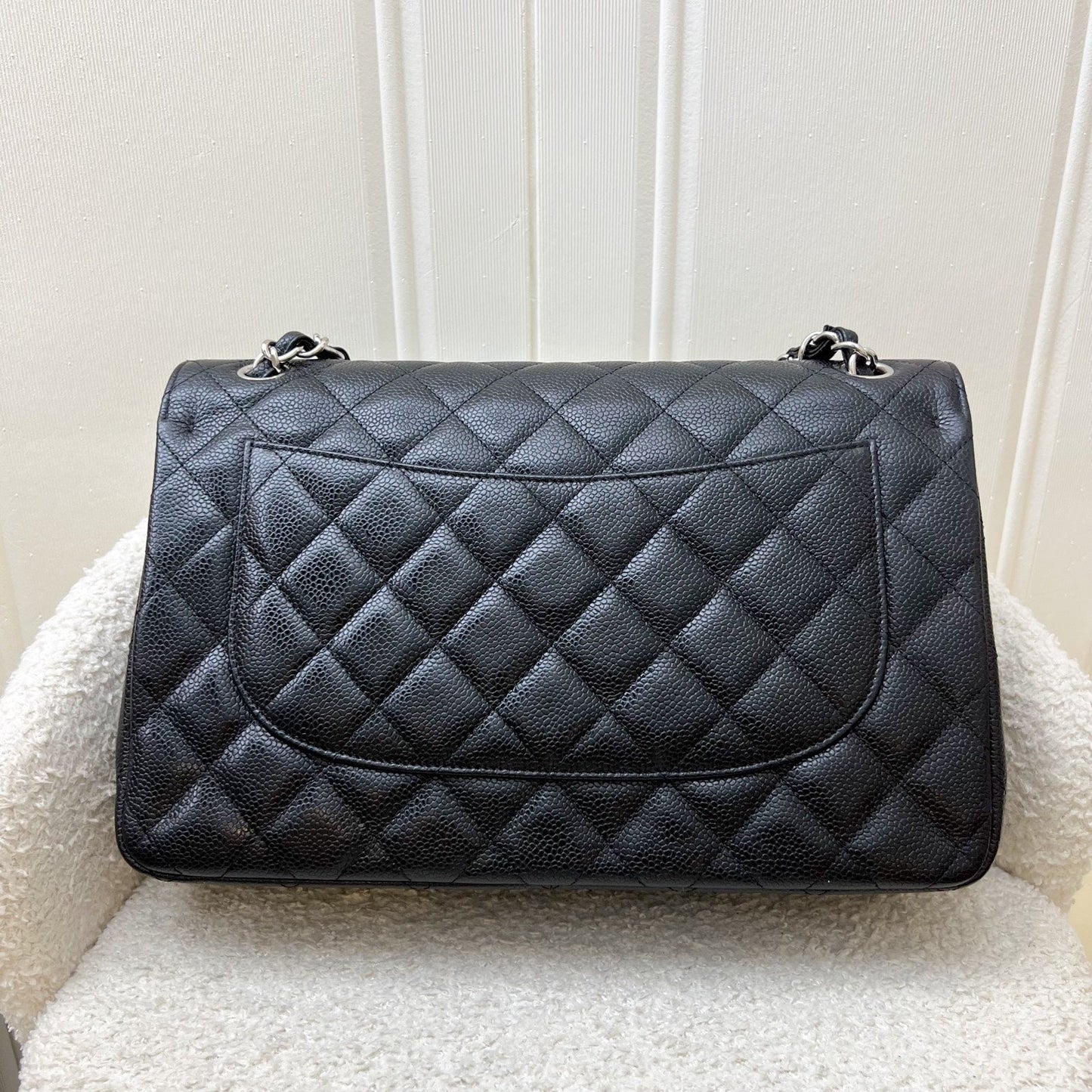 Chanel Jumbo Classic Flap DF in Black Caviar and SHW