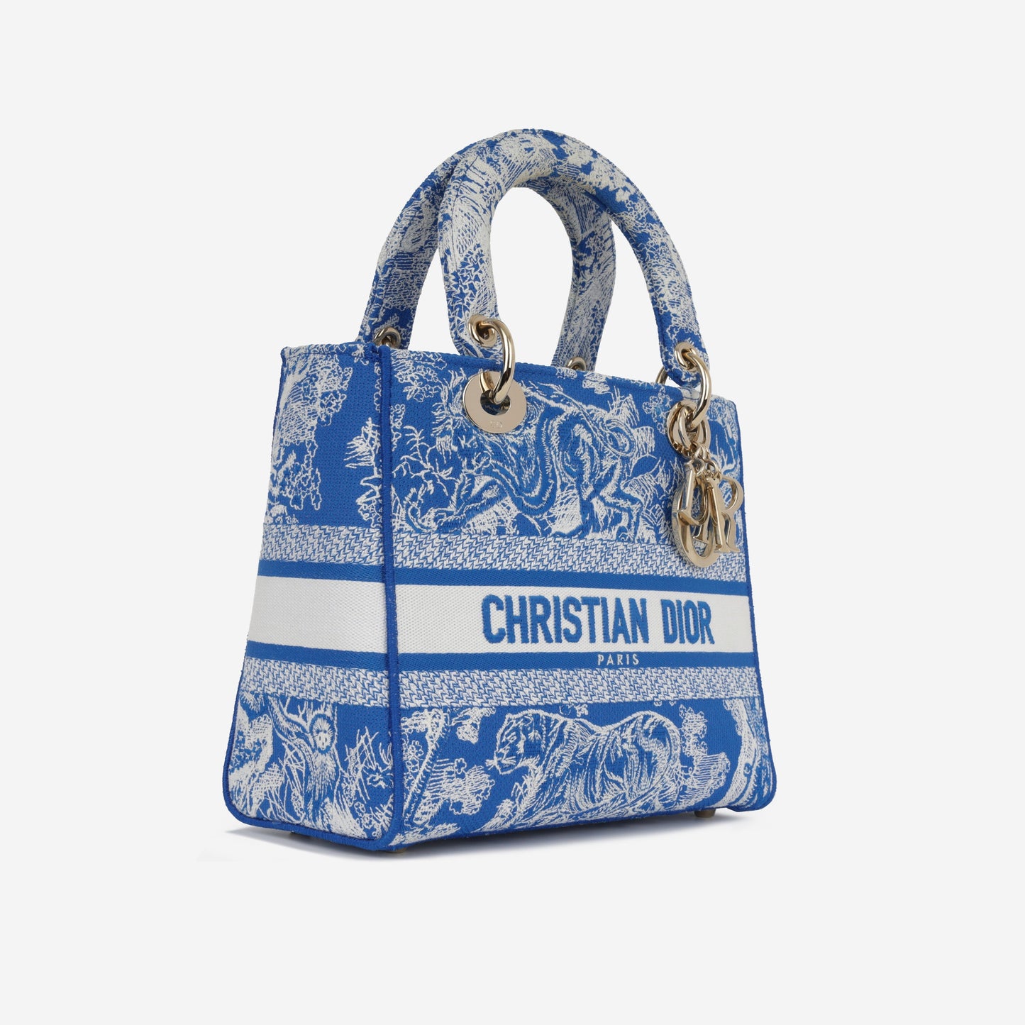 Dior Christian Lady Lite Tote Bag Medium Soleil Embroidery Cghw