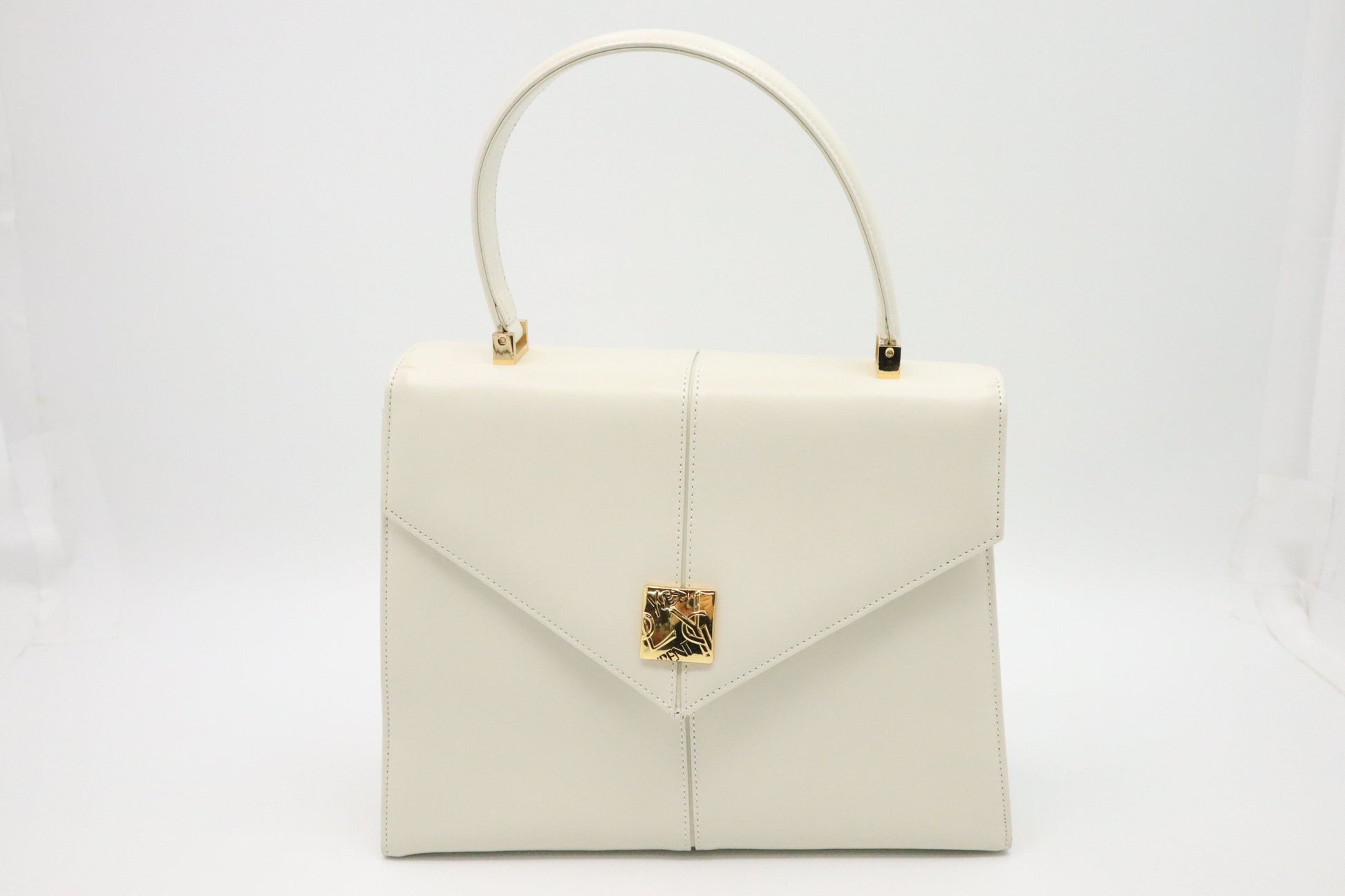 YSL Saint Laurent Handbag In Leather White Travel Bag